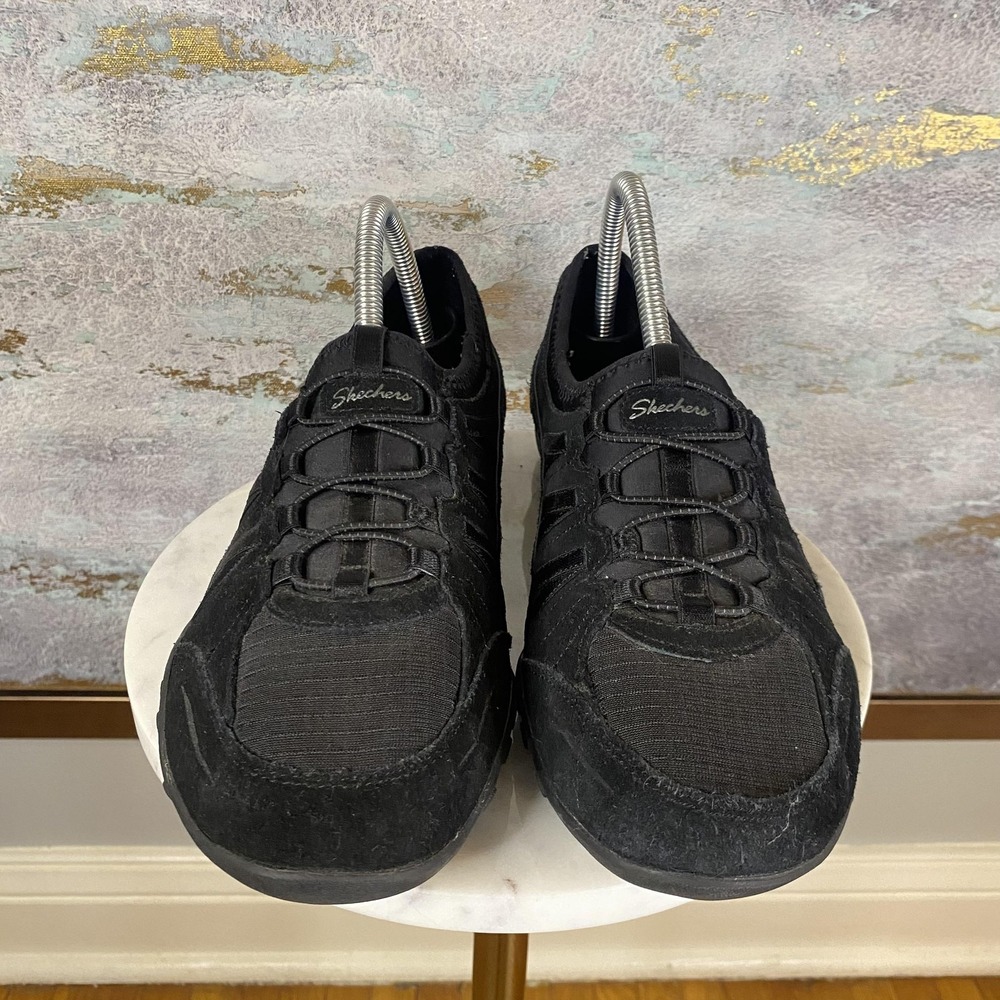 Skechers Shoes Womens Size 9.5 Black Relaxed Fit Memory Foam Sneakers SN 23020 - Picture 3 of 11